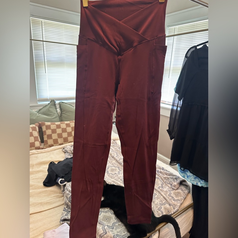 Aerie/OFFLINE Maroon Real Me Leggings w/Pockets